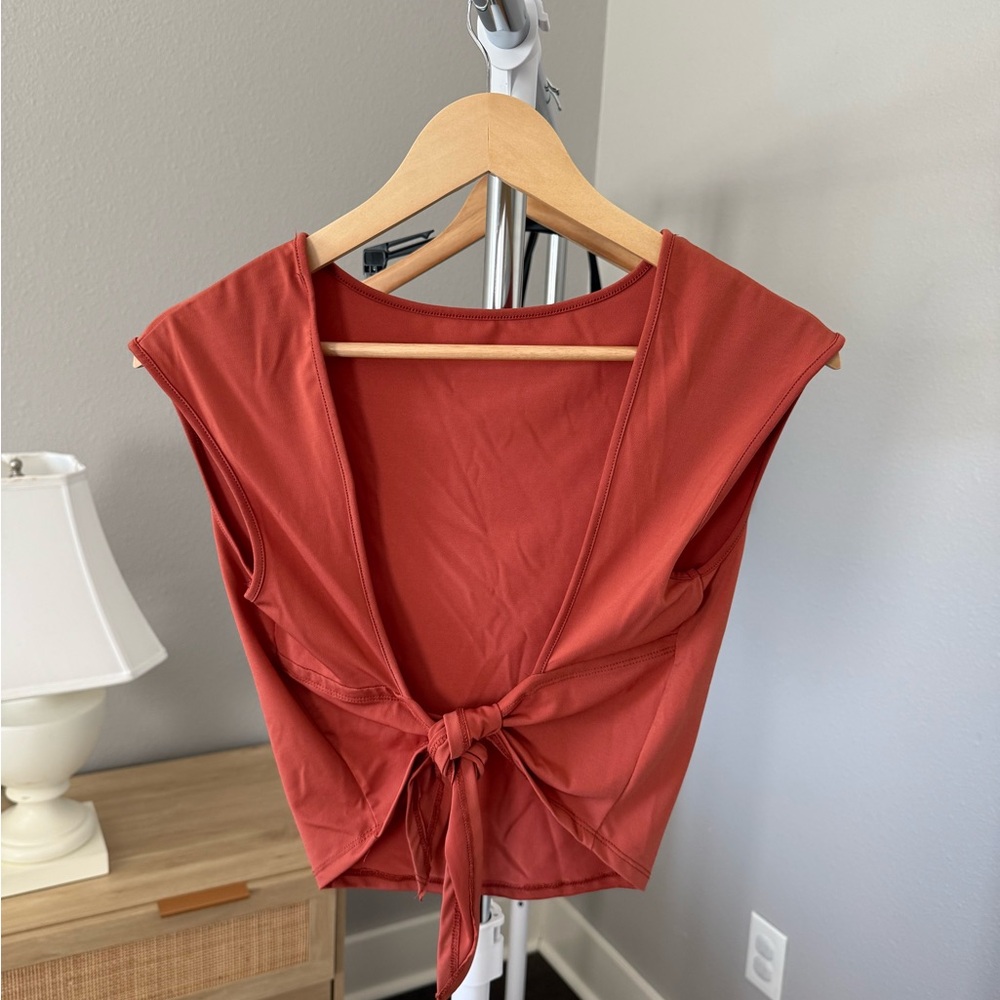 NEW Wild Fable Terracotta Backless Tie-Back Blouse Size M